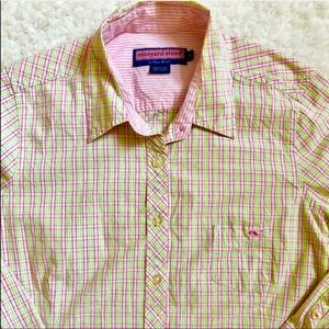 Vineyard Vines Button Down Shirt 3/4 Sleeves Women